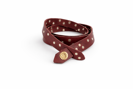 "LeStringe" in cuoio Burgundy e ottone