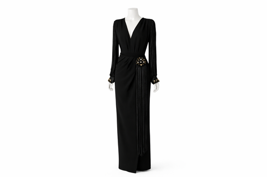 Completo nero in lycra e cuoio