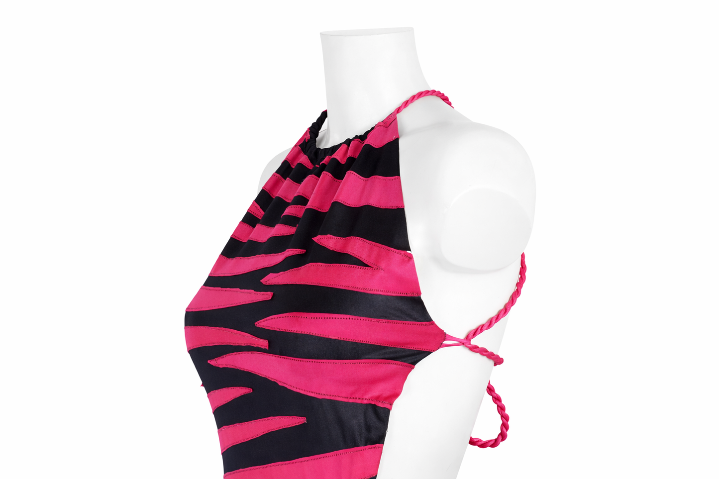 "Sexy" costume intero zebrato nero e fuxia