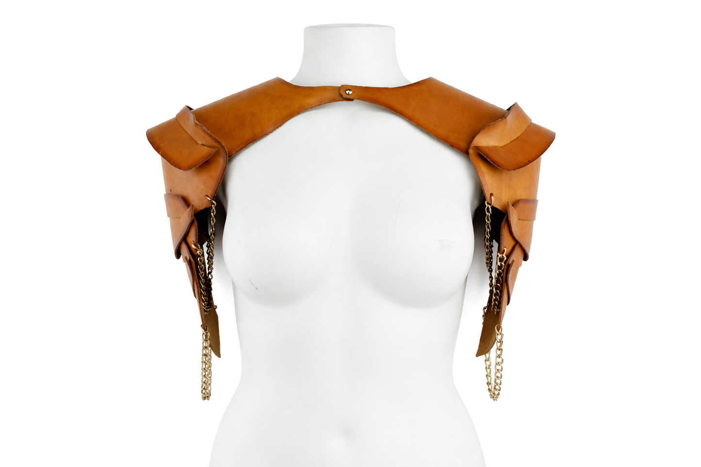Spalle in cuoio naturale con catene