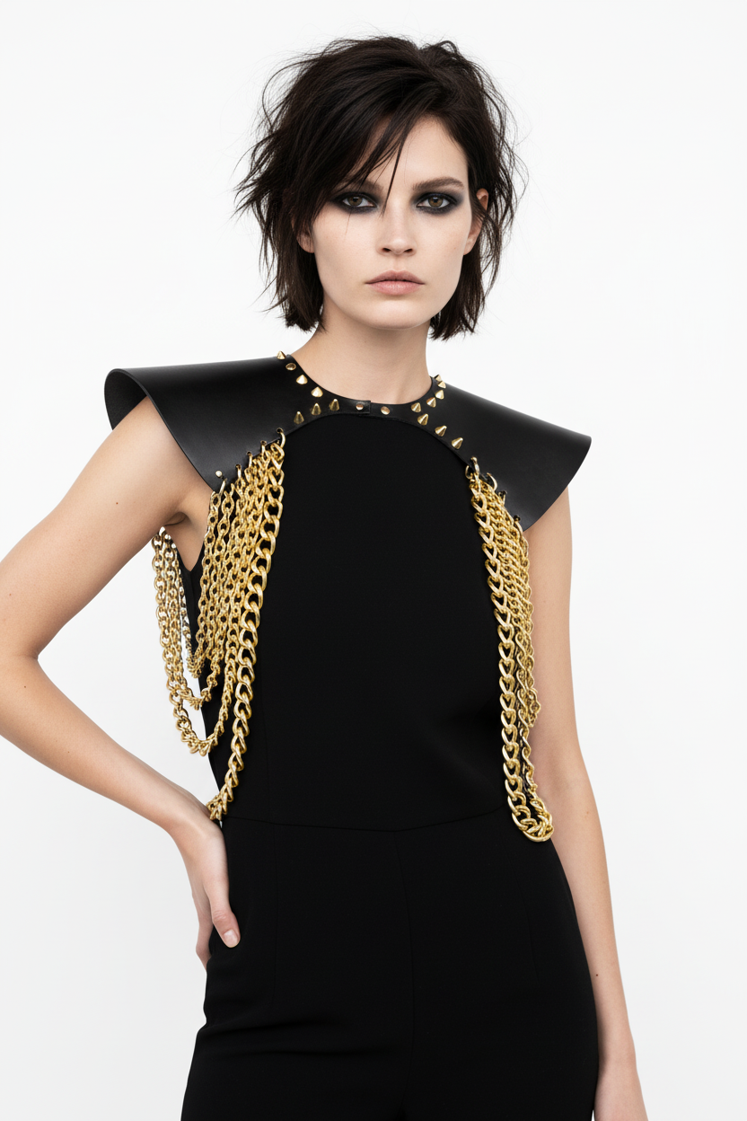 Bolero catene oro indossato