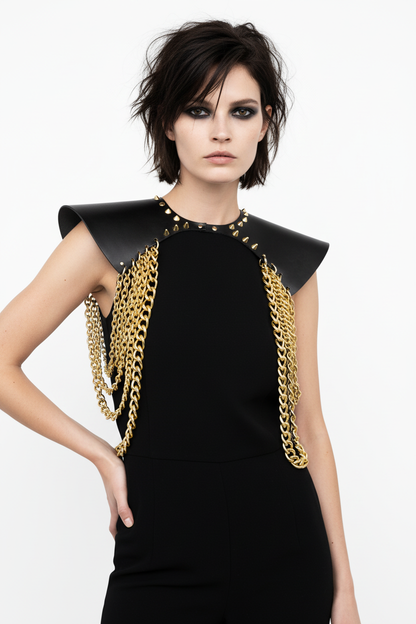Bolero catene oro indossato