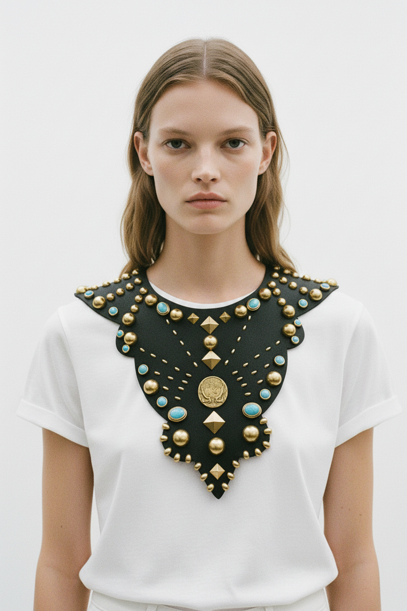 Collana Bretia su t-shirt bianca