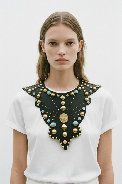 Collana Bretia su t-shirt bianca
